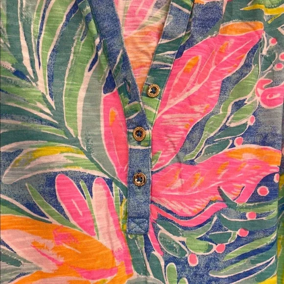 Vibrant Sleeveless Tropical Dress - Picture 3 of 5